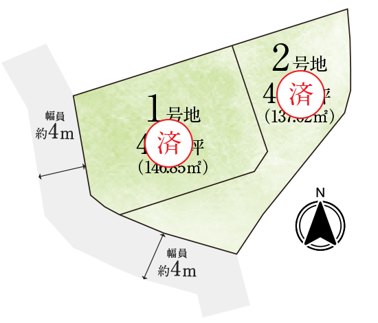 ライフフィールド東野中　区画図