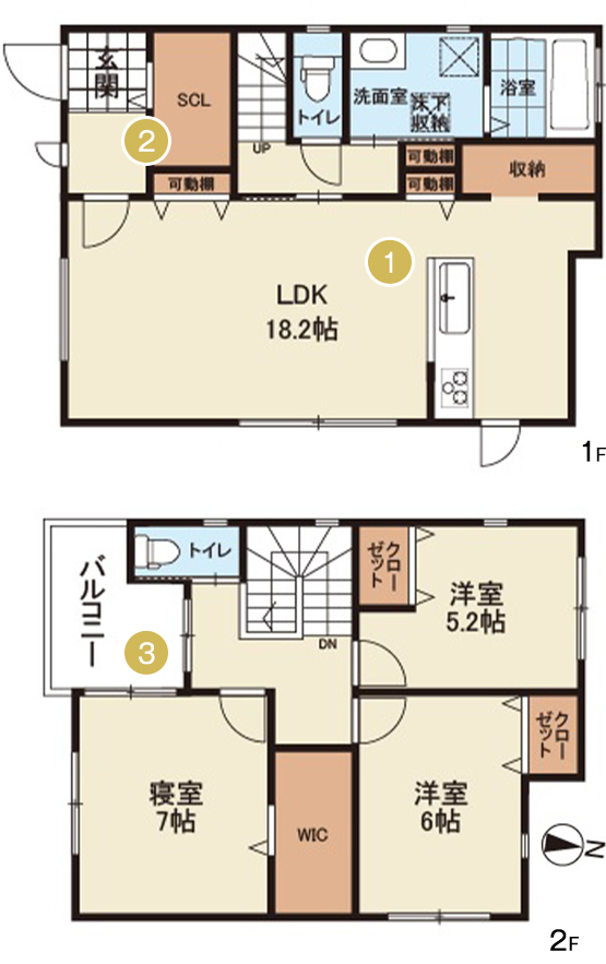 1号地間取り図